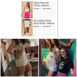 Skort & bustier top! Selling together or separately!